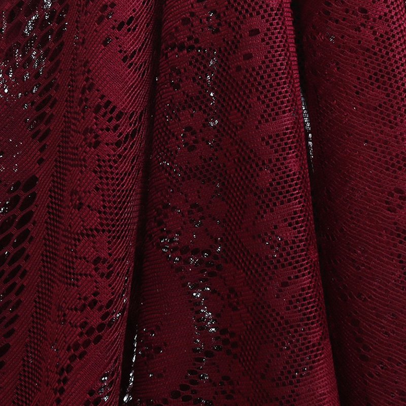 Lace Fabric Dress Large Floral Polyester for Women's Wear Wholesale Su 8
